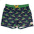 South Beach Boardies Men's Stretchy Trunks made from recycled plastic bottles, Froggy Skates print front view.