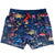 South Beach Boardies Men's Stretchy Trunks made from recycled plastic bottles, Underwater print, front view