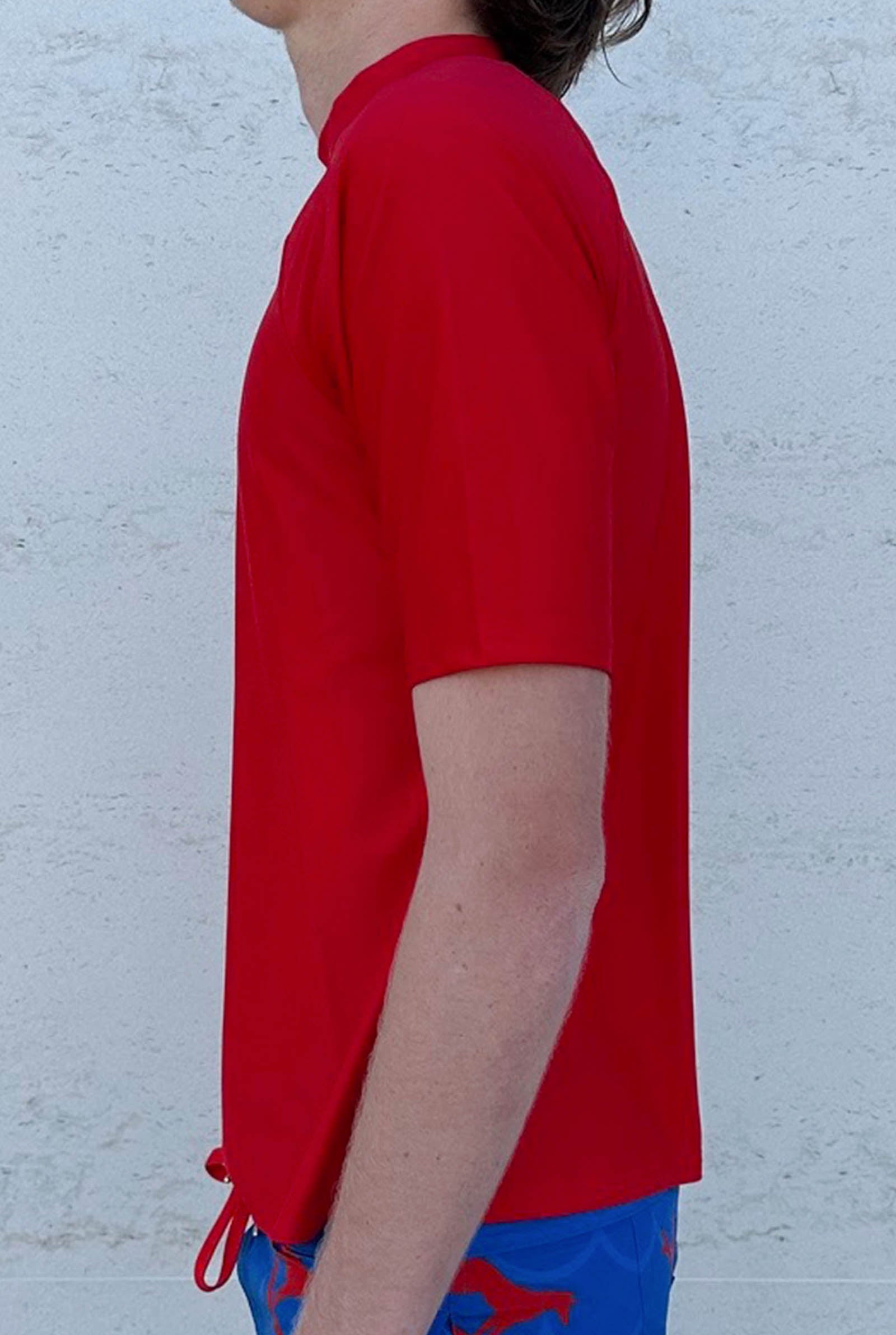 South Beach Boardies UPF50+ Recycled Rashie, Dingo Red colour, side view