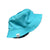 South Beach Boardies reversible bucket hat from recycled plastic bottles, solid print side, HA Kookaburra print reverse solid blue
