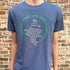 Unisex Organic Cotton T-Shirt: 'It's Only One Packet' Plastic Fish (Blue)