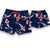 Matching Mens and Kids Recycled Stretchy Trunks in Feelin'Koi print, from South Beach Boardies matchy matchy collection