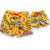 Matching Mens and Kids Recycled Stretchy Trunks in Yellow Kombi print, from South Beach Boardies matchy matchy collection