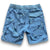 South Beach Boardies Kids Retro Piping Boardies made from recycled plastic bottles, Manta Rays print, back view