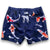 South Beach Boardies Mens Stretchy Trunks made from recycled plastic bottles, FEELIN KOI print back view
