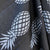 Antigua black pineapples Turkish Towel with Pocket by Freostyle sustainable beach products, close up of weave