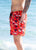 Eco-friendly South Beach Boardies Mens Retro Trunks in Garden Party made from recycled plastic bottles designed in Westeran Australia