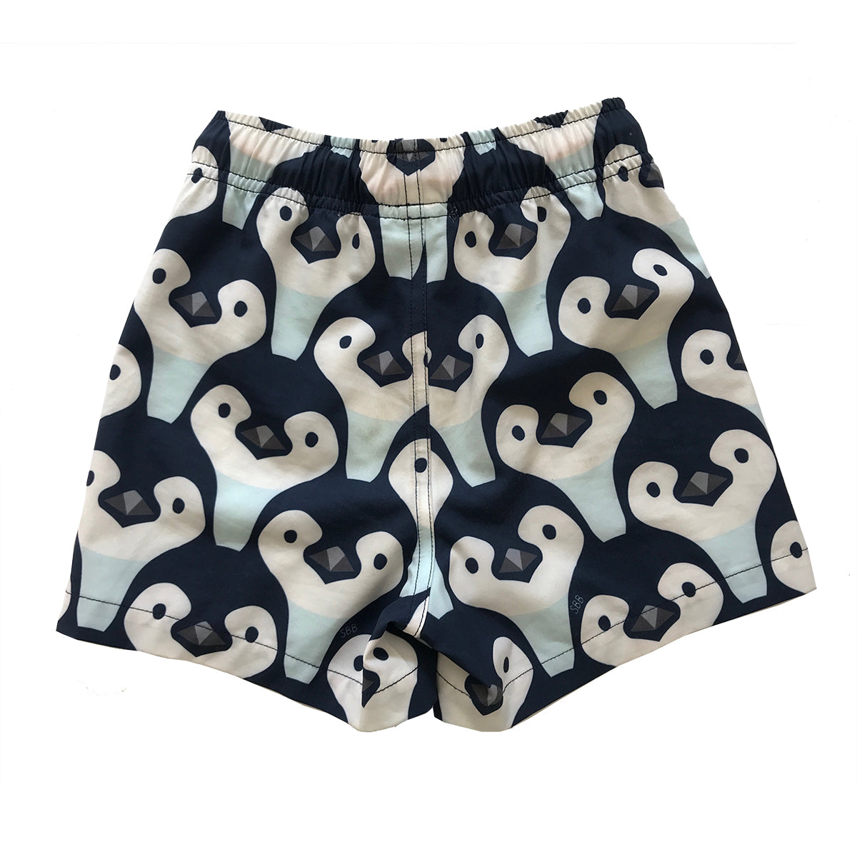 KIDS STRETCHY TRUNKS from Recycled Plastic Bottles, PENGUIN PARADE, BACK