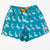 Kids Retro Trunks made from recycled plastic bottles The Pelican Briefs front, by South Beach Boardies