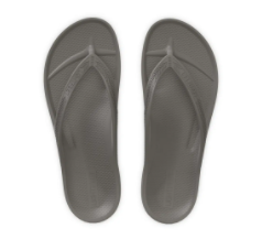 Lightfeet Recycled Arch Support Thongs Flip Flops - Coastal Grey