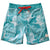 Mens Surfer Boardies from Recycled Plastic Bottles, Cranes tropical print front.