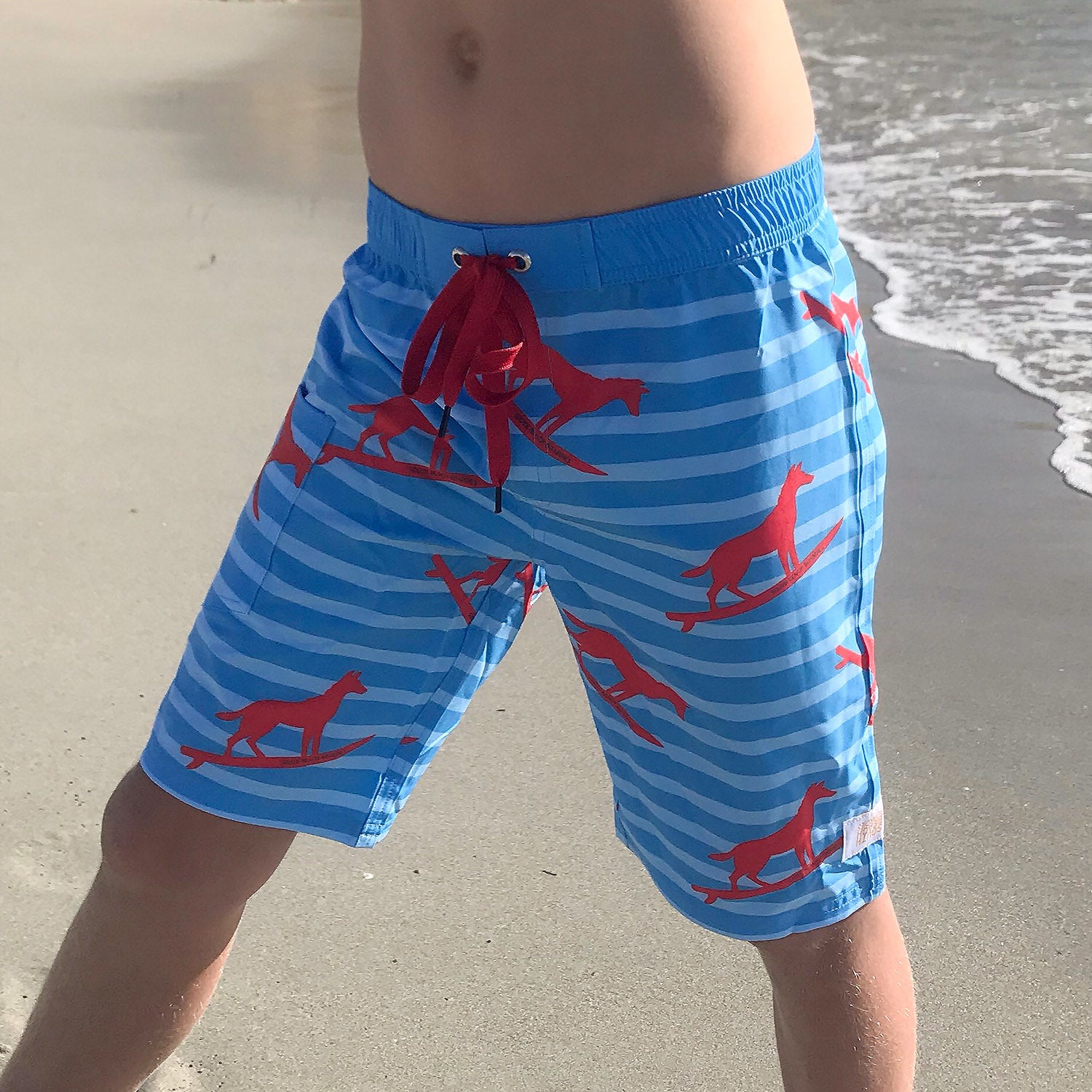 SBB Kids Long Boardies Dingo from recycled plastic bottles, front