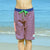 SBB Kids Kids Long Boardies recycled Coral Stripe board shorts front view