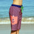 SBB Kids Kids Long Boardies recycled Coral Stripe board shorts pocket view