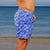 Eco-Friendly Mens Retro Trunks Boardies recycled plastic bottles, in Palmageddon right side view
