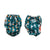 SOUTH BEACH BOARDIES reusable swim snappies made from recycled plastic bottles, Teal seahorse print front and back