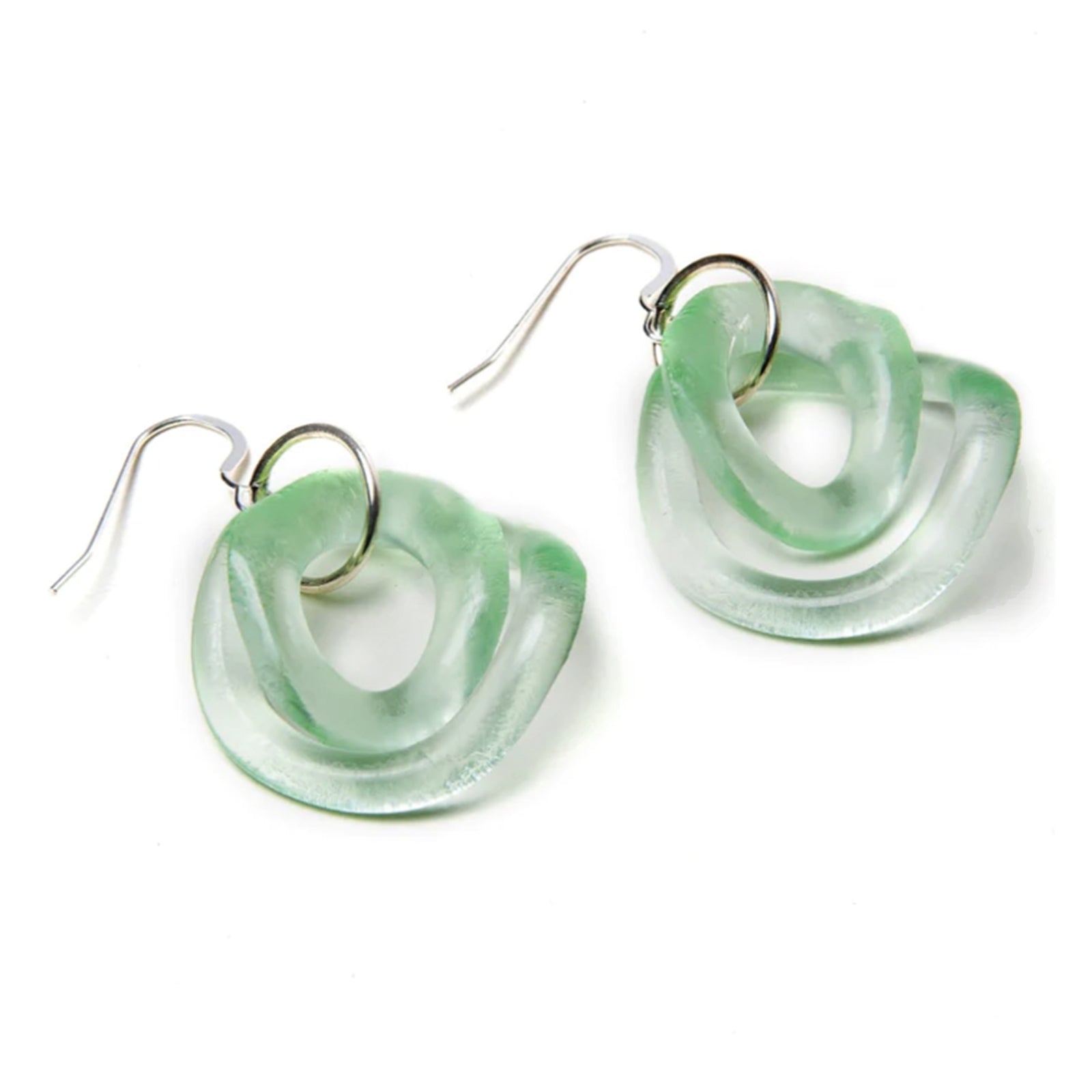 Smart Glass Cocoa Cola Simple Wave Earrings, recycled
