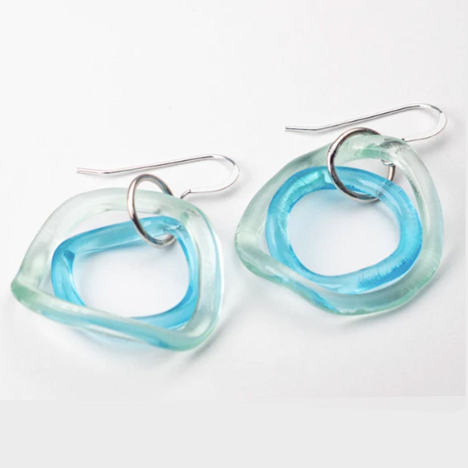 Smart Glass Small Wave Earrings (recycled)