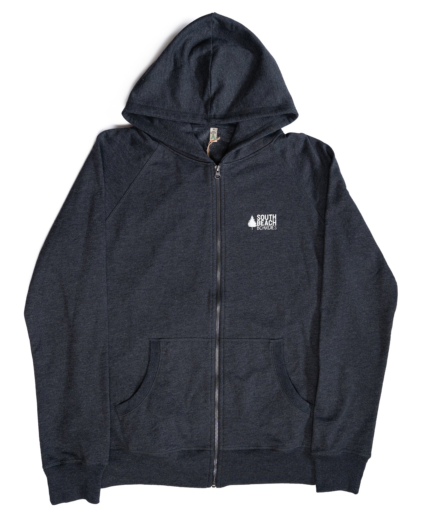 South Beach Boardies 100% Recycled Zip Up Hoody, front, ws