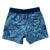 South Beach Boardies Kids Back Pocket Boardies made from recycled plastic bottles, Indigo, back view