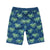 South Beach Boardies Kids Long Board Shorts in Leafy Seadragon 2.0 print made from recycled plastic bottles, back 