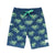 South Beach Boardies Kids Long Board Shorts in Leafy Seadragon 2.0 print made from recycled plastic bottles, front 
