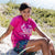 South Beach Boardies Kids Organic Cotton Fairwear T-shirt Pink Ocean Pollution Makes Me Crabby, worn at South Beach, ws.jpg