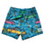 South Beach Boardies Kids Stretchy Trunks in Kombi Nation print, made from recycled plastic bottles, front