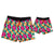 South Beach Boardies Kids & Mens Stretchy Trunks made from recycled plastic bottles, Toucan print, side by side.