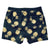 South Beach Boardies Men Stretchy Trunksmade from recycled plastic bottles_Gold Pineapples back