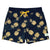 South Beach Boardies  matching Kids and Mens Stretchy Trunks made from recycled plastic bottles, Gold Pineapples print