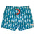 South Beach Boardies Men's Stretchy Trunks made from recycled plastic bottles, Seahorse print, front 