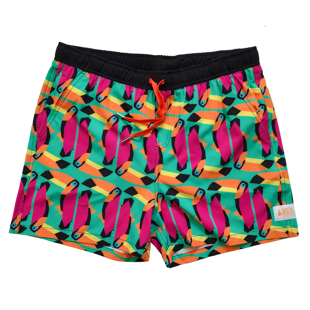Men's Stretchy Trunks: Toucan – South Beach Boardies