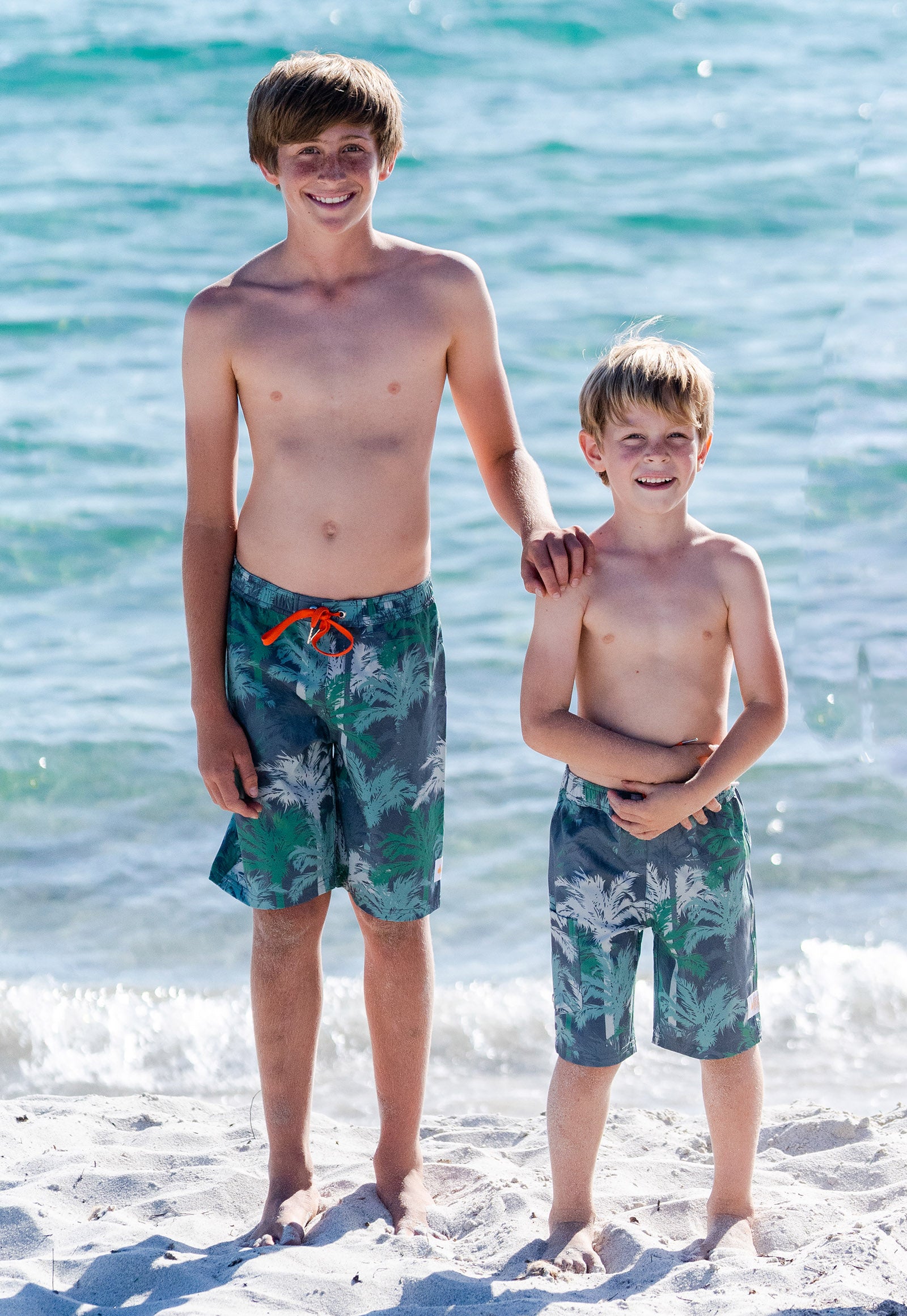 SouthBeachBoardies kids long boardies in Palm Springs print