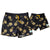 South Beach Boardies  matching Kids and Mens Stretchy Trunks made from recycled plastic bottles, Gold Pineapples print