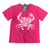 South Beach Boardies pink kids organic tshirt ocean pollution makes me crabby, front