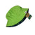 South Beach Boardies reversible bucket hat from recycled plastic bottles, solid green colour side, leafy seadragon reverse