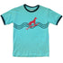 Kids Organic Ringer T-Shirt: Turquoise Dingo