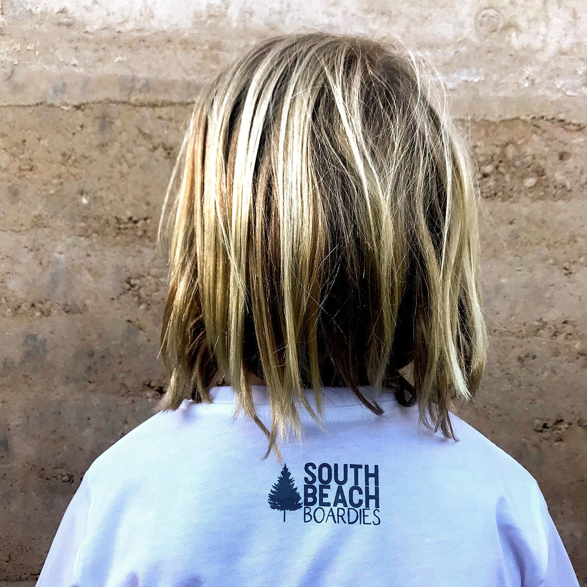 South Beach Boardies organic cotton kids t-shirt with dingo print, back