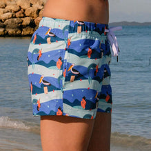 outh Beach Boardies recycled plastic Womens Summer Shorts in My Favourite Mermaid, right side view