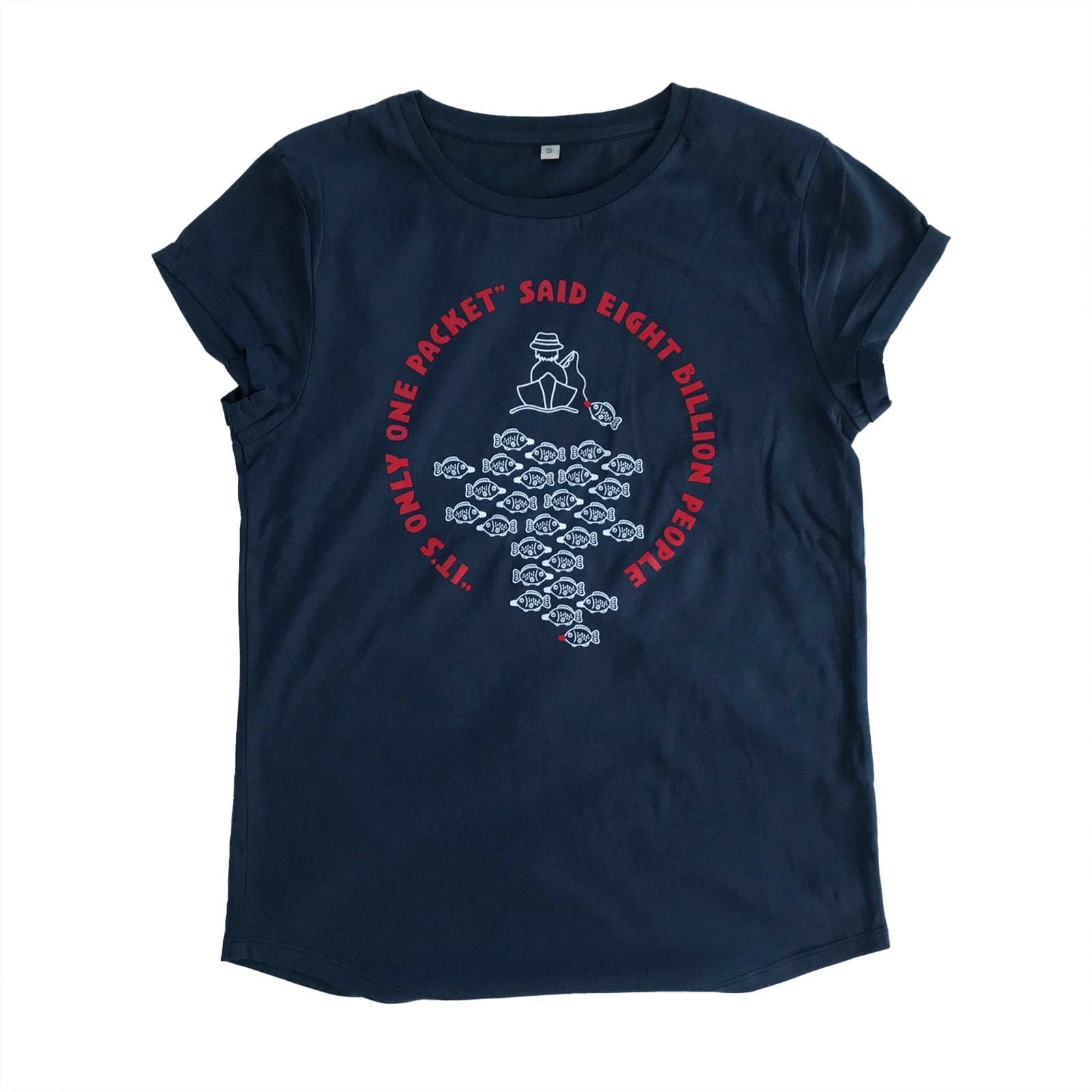 Women's It's Only One Packet Soya Sauce Plastic Fish T-shirt, front