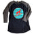 Grey sleeve surfing dingo t-shirt, recycled and fair trade  South Beach Boardies