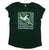 women's green turtle t-shirt plastic free seas please 